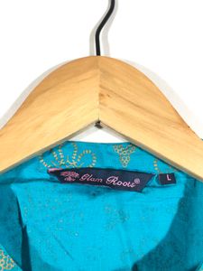 Blue Printed Kurta(Women’s)