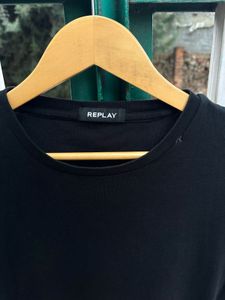 Replay Black T-Shirt with Side Logo
