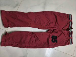 Maroon Cargo Pants with '05' Graphic
