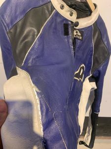 Blue Leather Racing Jacket