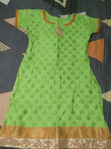 Vibrant Green Embroidered Kurta