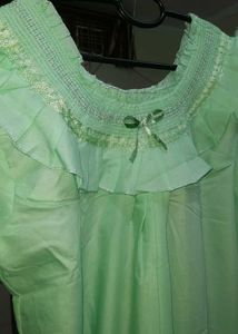 Light Green Smocked Nightgown
