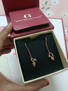 Rose Gold Brahma Kamal Bud Earrings