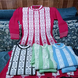 Woolen Anarkali Kurti Set