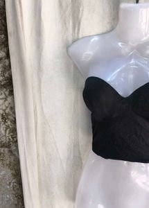 Black Strapless Corset Top