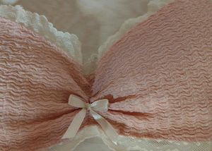Charming Pink Lace Trim Bra