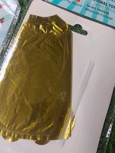 Letter 'O' Gold Foil Balloons n others 7pc