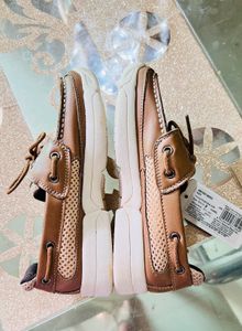 Boys Casual Brown Boat Loafers Size 9