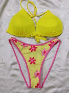 Bright Yellow Bikini Top