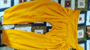 Elegant Yellow Kurta Set with Red Dupatta