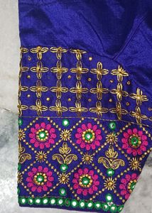 A Violet Colour Embroidered Readymade Blouse