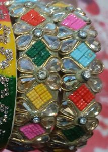 Colorful Beaded Bangle Set
