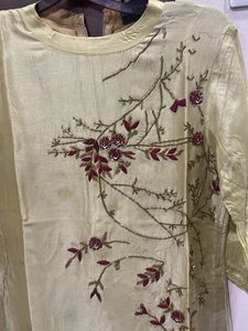 Embroidered golden Kurta