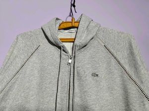 Lacoste Grey Zip-Up Hoodie