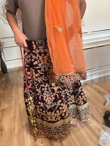 Elegant Velvet Lehenga Choli Set
