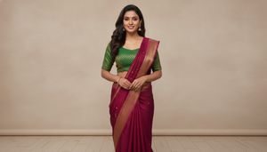 Elegant Green Brocade Blouse