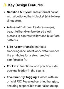 Ancestry Off-White Linen-Cotton kurta dress