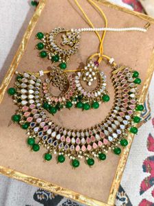 Stunning Mirror Work Necklace &amp; Earring Set