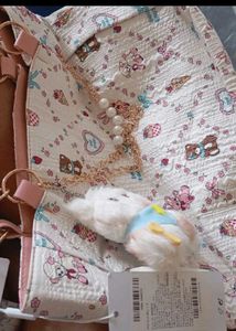 Cute White Teddy Bear Pattern Handbag