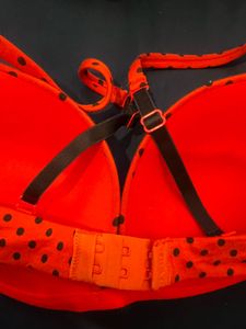 La Senza Orange Polka Dot Padded Underwire Bra