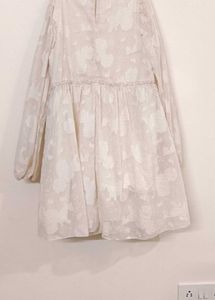 Cream Lace Dress With Empire Sleeves