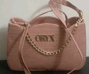 ORYX Croc Print Shoulder Bag - Pink