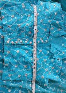 Stunning Blue Sequined Lehenga Choli Set