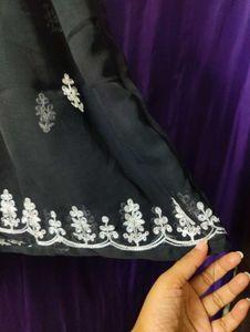 Black Embroidered Kurta