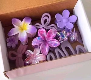 Cute Flower Hair Claw Clips Set
