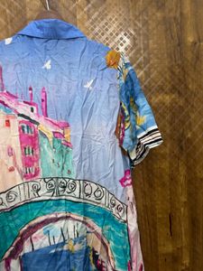 Vibrant Abstract Print Swimsuit Cover-Up(Brand new