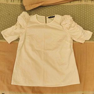 Wardrobe by Westside White Dane Cotton Top