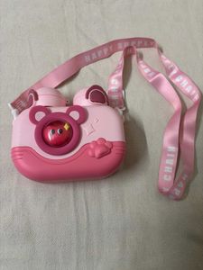 🆕Cute Pink Bear Water Bottle with Strap