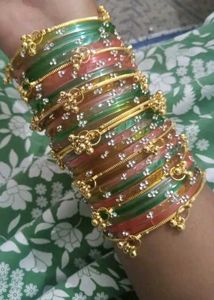 Trending Colorful Rhinestone Bangles set