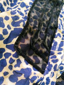 Leopard Print Top with Lace Detail