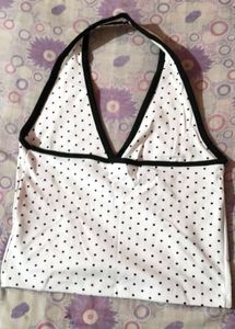 Retro Polka Dot Halter Top