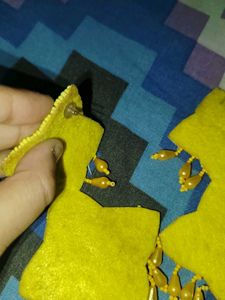 Handmade Beaded Yellow Star Earrings