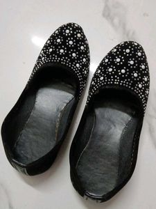 Sparkly Black Ballerina Flats