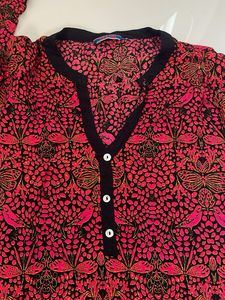 Printed Red Tunic Top by Akkriti pantaloons