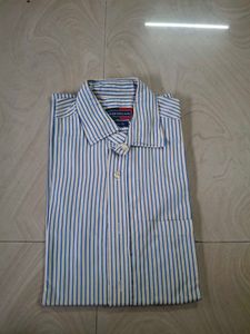 blue formal shirt