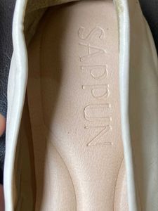 Cream Ballet Flats - Square Toe