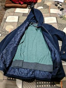 Blue Hooded Jacket hoody and sweater free