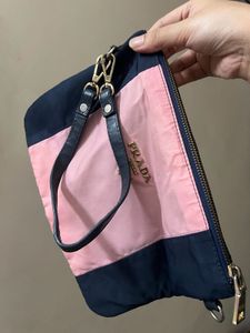 dupe Prada Clutch - Pink &amp; Navy