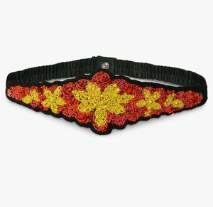 Beaded Embellished Floral Belt