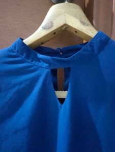 Blue Ruffle Sleeve Blouse 💙