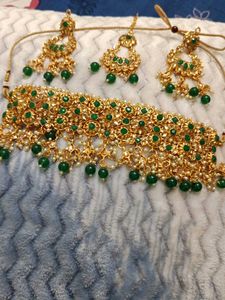 Green &amp; Gold Jewelry Set