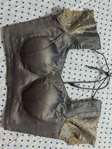 Embroidered Bluish Grey Blouse