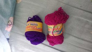 Two Skeins of Yarn - Purple &amp; Pink