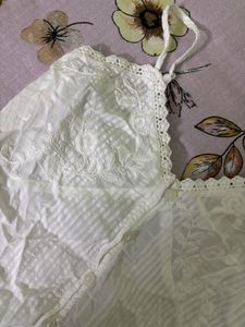 Vintage White Lace Trim Cami Top