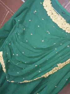 DEEP GREEN ETHNIC GOWN ☘️