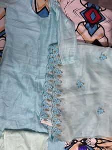 Light Blue Embroidered Salwar Kameez